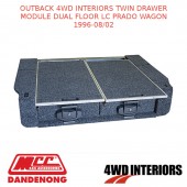 OUTBACK 4WD INTERIORS TWIN DRAWER MODULE DUAL FLOOR LC PRADO WAGON 1996-08/02